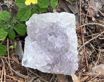 Amethyst Crystal Cluster: Standing Geode, Meditation Stone