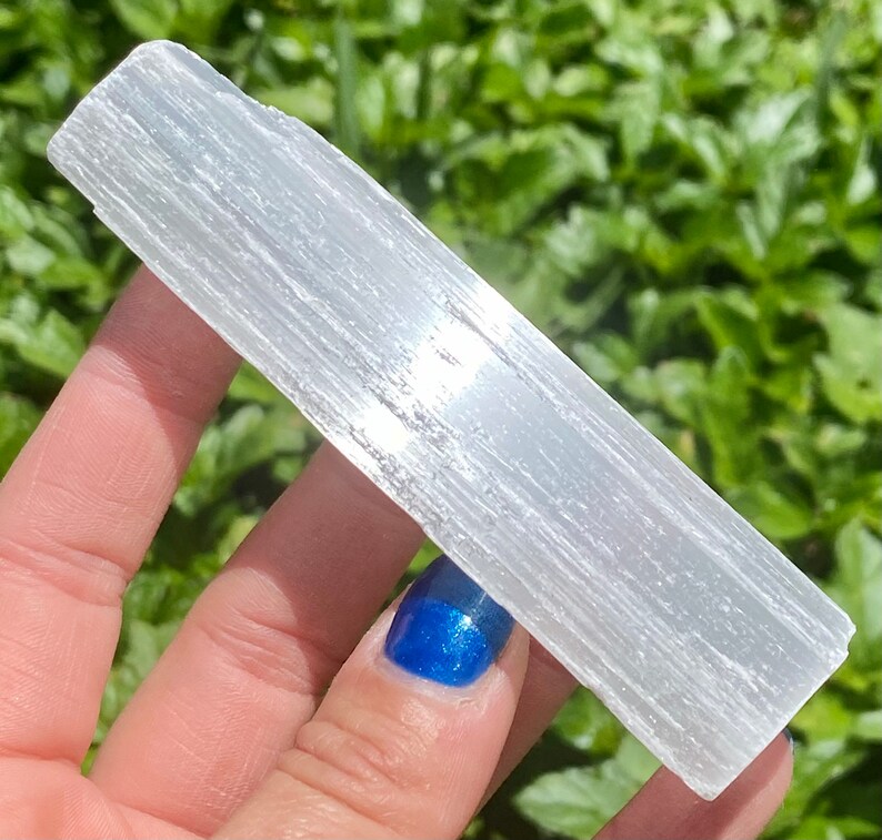 4 Selenite Stick, Selenite, Log, Charger, Wand, Selenite Wand, Sticks, Gypsum, Satin Spar Gypsum image 6