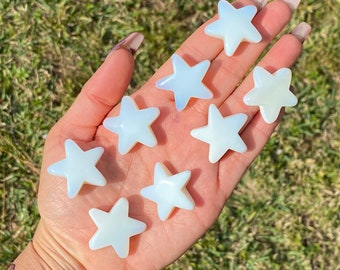 Opalite Star Crystal: Milky Iridescent Healing Stone