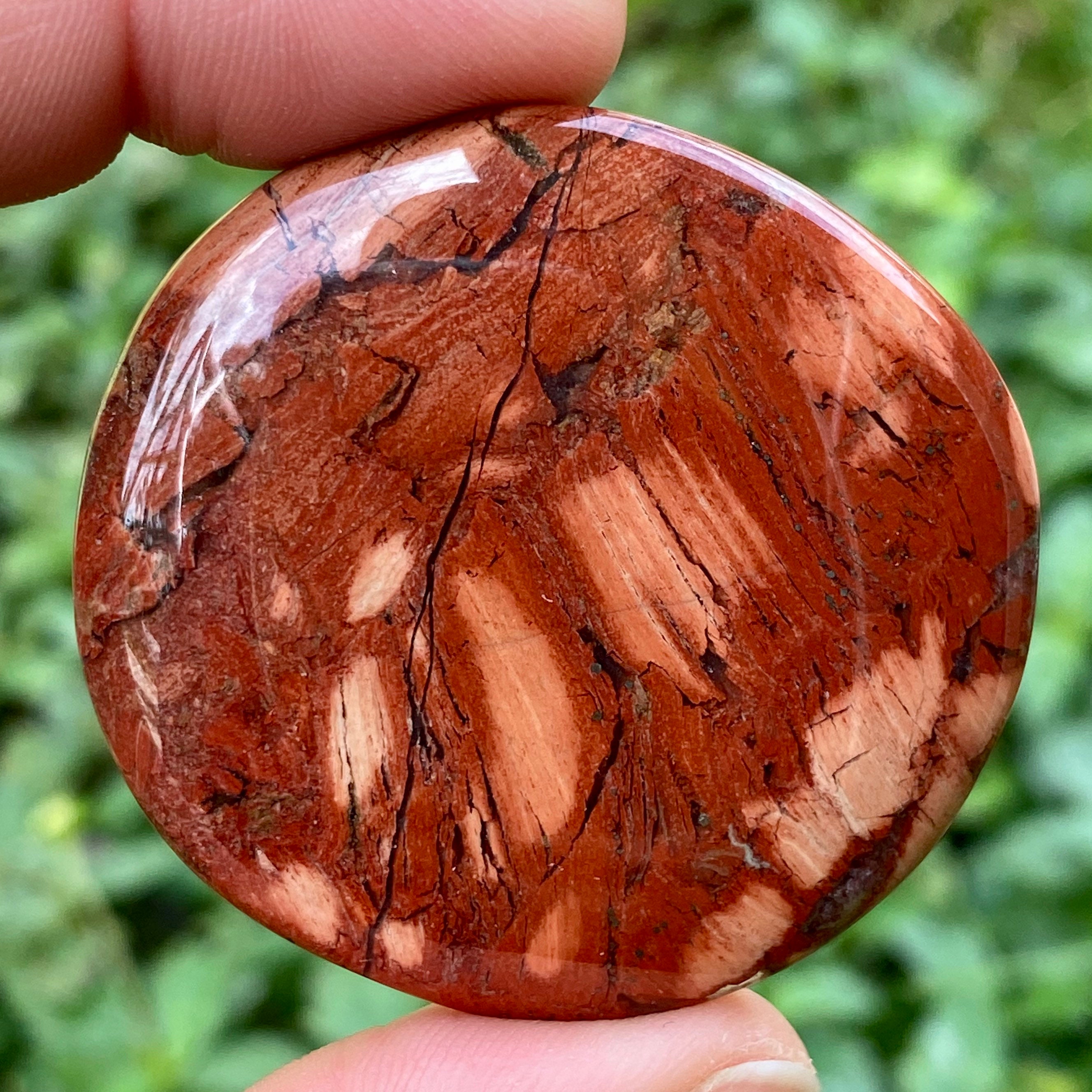 Brecciated Jasper Brecciated Jasper Palm Stone Brecciated Etsy