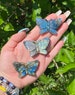 Labradorite Butterfly, Crown Chakra, Labradorite, Butterfly, Crystal Grid, Meditation, Blue Labradorite 