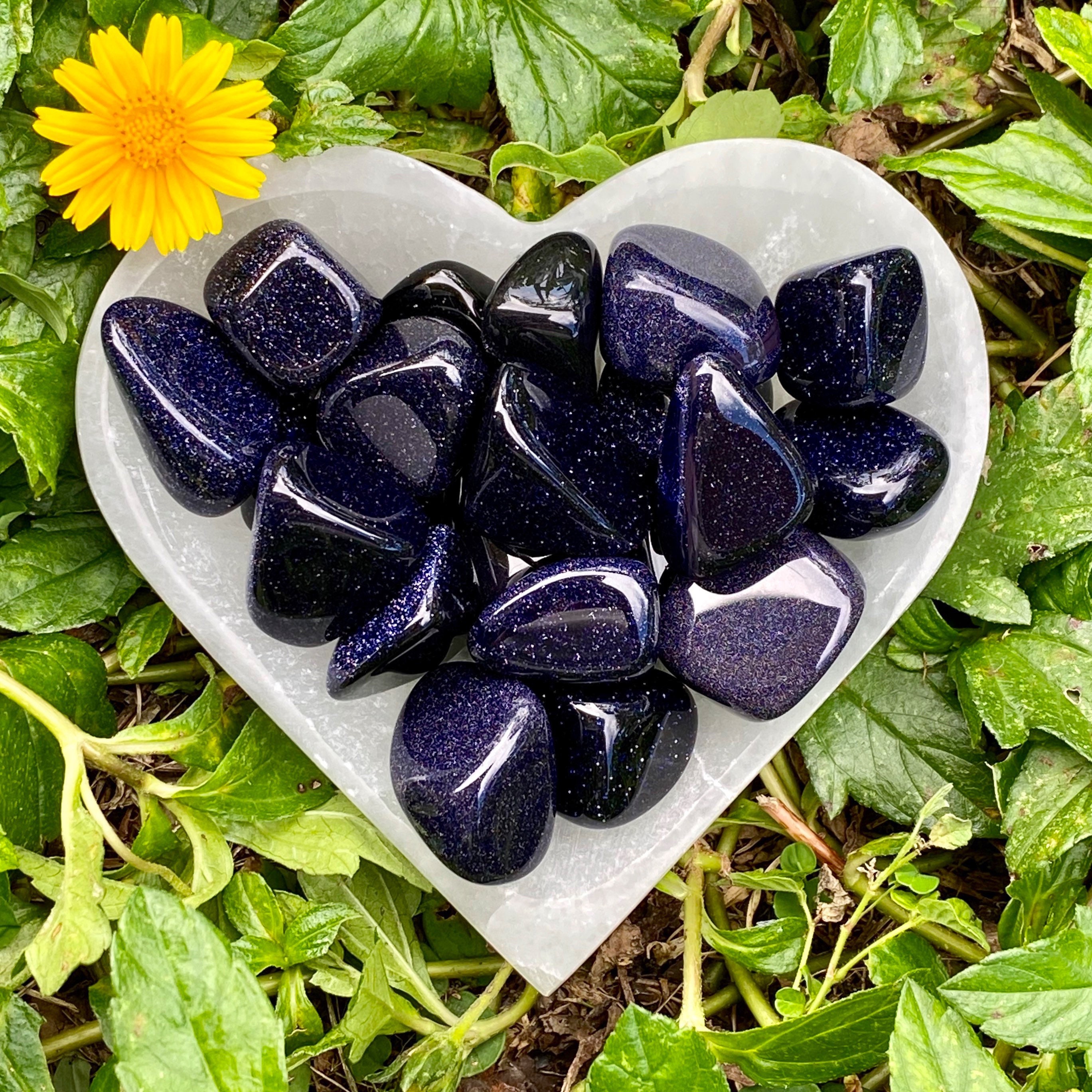 Blue Goldstone Goldstone Tumbled Stones Goldstone Tumble Etsy