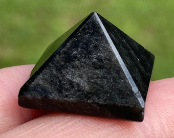 Black Obsidian Crystal Pyramid: Scorpio, Sagittarius Zodiac