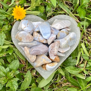 Blue Chalcedony Tumbled Stone: Madagascar Crystal