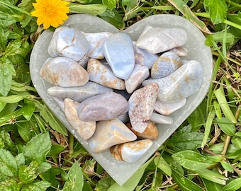 Blue Chalcedony Tumbled Stone: Madagascar Crystal