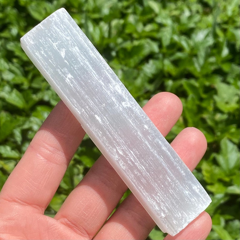 4 Selenite Stick, Selenite, Log, Charger, Wand, Selenite Wand, Sticks, Gypsum, Satin Spar Gypsum image 2