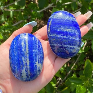 Large Lapis Lazuli Palm Stone, Lapis Lazuli, Lapis Lazuli Smooth Stone, Lapis Lazuli Soap Stone, Palm Stone, Soap Stone, Lapis, Pyrite