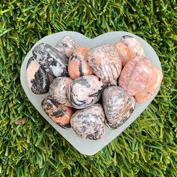 Pink Zebra Jasper Pink Zebra Jasper Tumbled Stones Pink Etsy