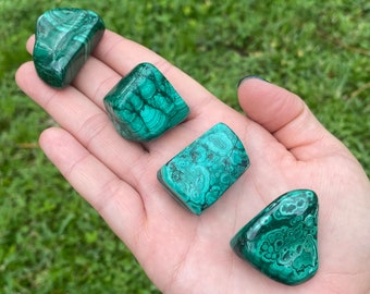 Malachite, Polished Malachite, Malachite Tumbled Stones, Malachite Tumble Stone, Malachite Crystal, Your Choice Stone