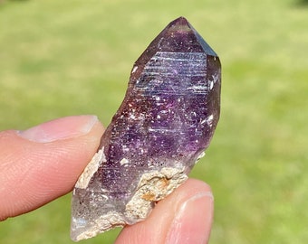 Brandberg Amethyst Crystal Point: Raw Scepter from Namibia