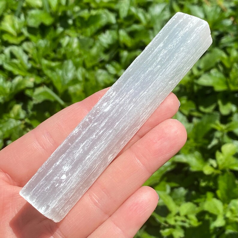 4 Selenite Stick, Selenite, Log, Charger, Wand, Selenite Wand, Sticks, Gypsum, Satin Spar Gypsum image 4