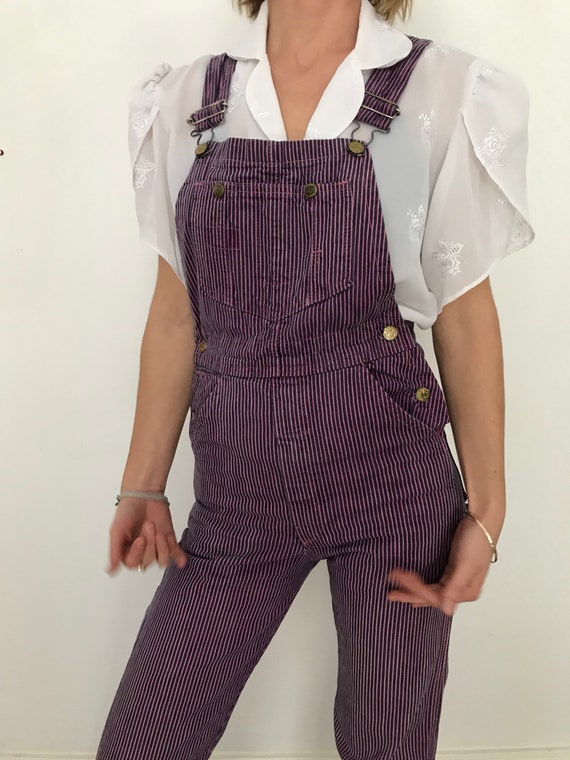Vintage 70's Pinstriped Denim Overalls