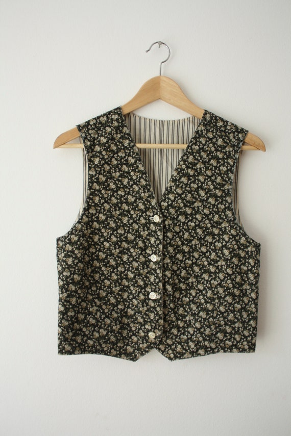 1990's Vintage Reversible Floral Vest
