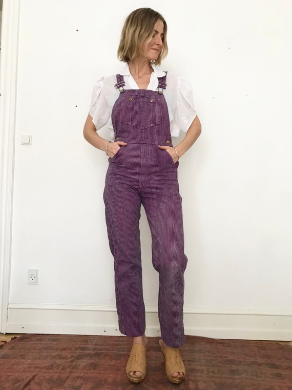 Vintage 70's Pinstriped Denim Overalls