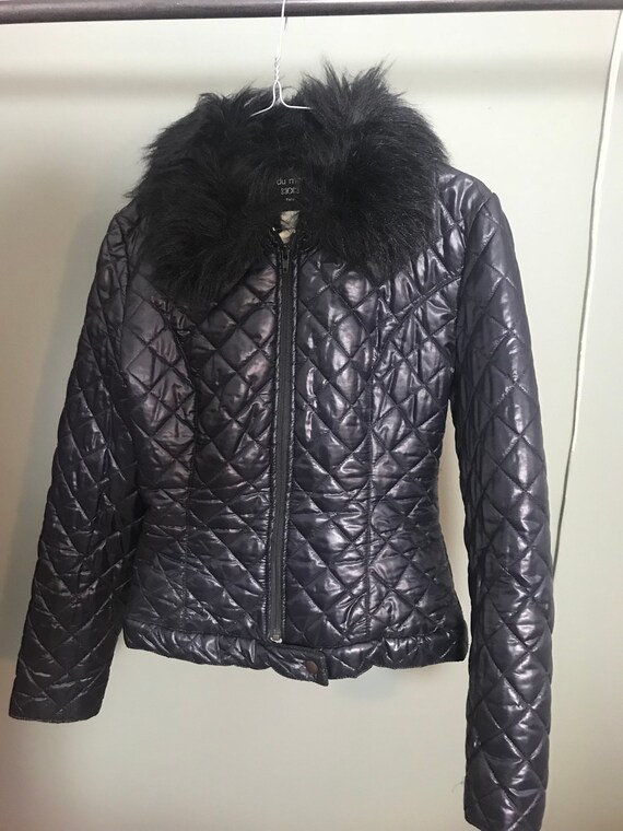 Vintage Down Jacket / Faux Fur Collar / 90's