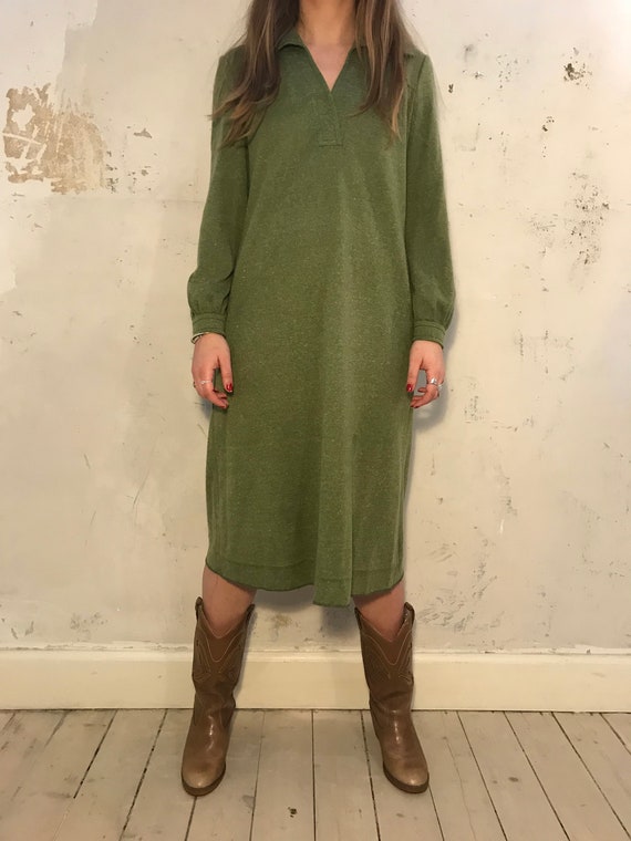 Vintage Angora Dress / Shirt Dress