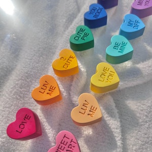 Crayones de San Valentín - Crayones con forma de corazón para conversar - San Valentín para niños - Regalos para el aula - Personalizados - Recuerdos escolares de San Valentín - San Valentín para la clase