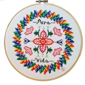 Costa Rica Pura Vida Digital Pattern