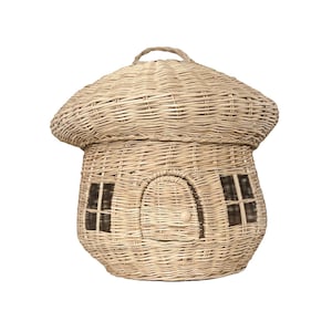 Mushroom rattan basket