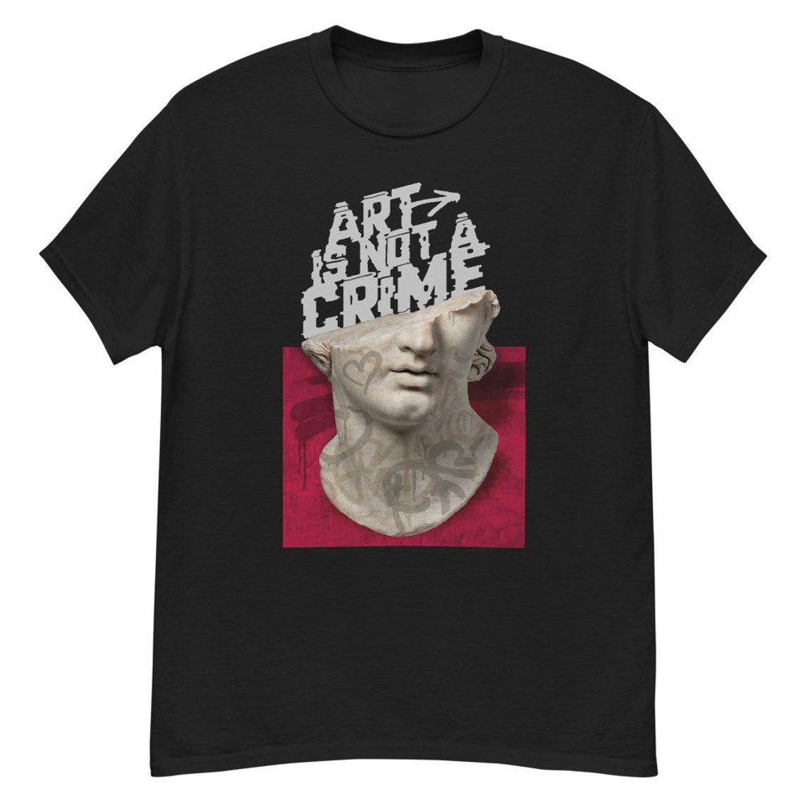 Art is Not a Crime, Art, Grafitti, Street Art, Round Neck Unisex, Shirt