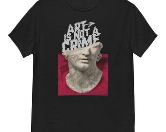 Art is not a crime, art, grafitti, street art, round neck unisex, shirt,