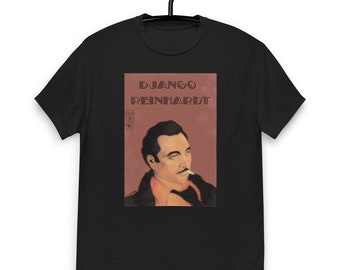 Django Reinhardt Retro Jazz Music Thick Fabric T-Shirt for Men