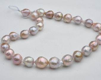 11-15mm natural color pearl strand,multi-color pearl necklace,baroque pearl necklace.SJDY02