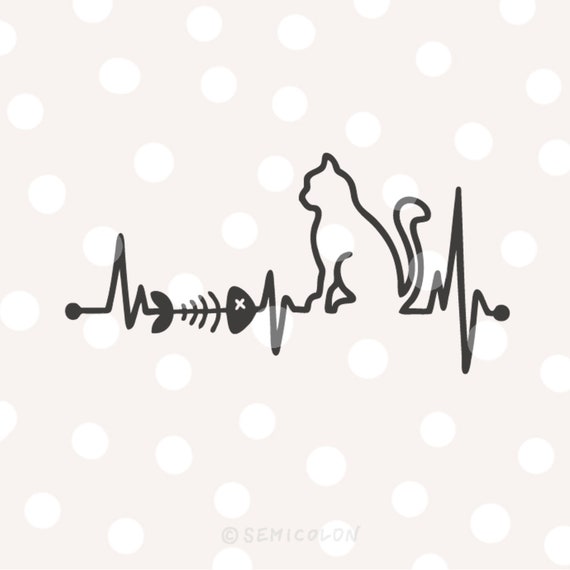 Download Cat Heartbeat Svg Cutting File Etsy PSD Mockup Templates