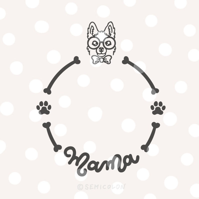 Schipperke Dog Mama Monogram Frame Svg Cutting File Clip Art Art Collectibles Leadcampus Org