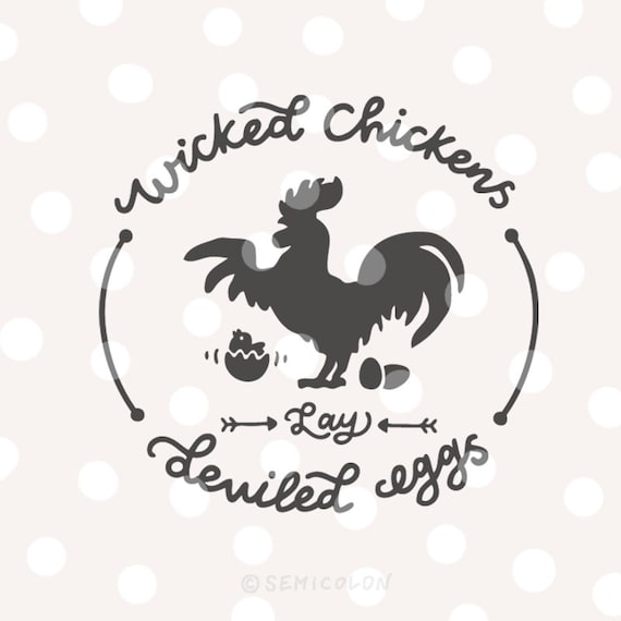 Farm Svg Cutting File Hand Lettered Wicked Chickens Lay Etsy