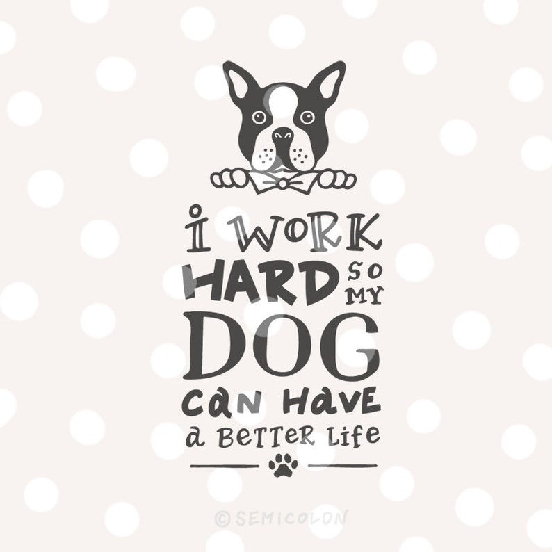 Download Boston Terrier Dog Quote SVG Cutting File _ Hand Lettered _ I | Etsy
