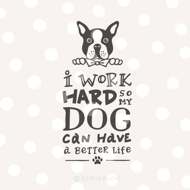 Download Boston Terrier Dog Quote SVG Cutting File _ Hand Lettered ...