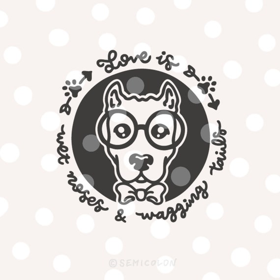 Pit Bull Svg Cutting File Dog Quote Hand Lettered Love Etsy