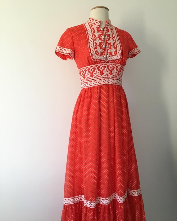 1960s prairie dress Emma domb vintage 60s