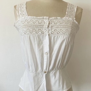 Edwardian Corset Cover Camisole Antique 1920s 1910s Size Small 