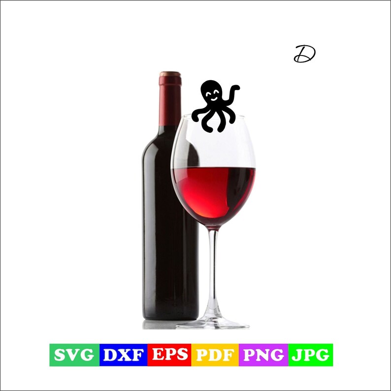 Download Svg Octopus Wine Glass Svg Pdf Cdr Jpg Wine Glass Decor Digital Files For Cricut Or Silhouette Party Decor Sea Party Eps Dxf Party Supplies Paper Party Supplies