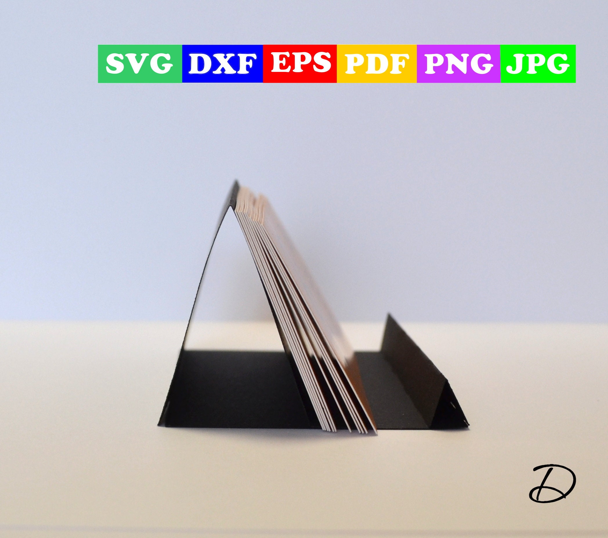 A Business Card Holder SVG Cat Digital Files for Cricut or Etsy