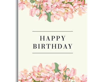 Geburtstagsgrusskarte Happy Birthday Classic Style, 1 Karte 105 x 148 mm mit Umschlag zum Aussuchen