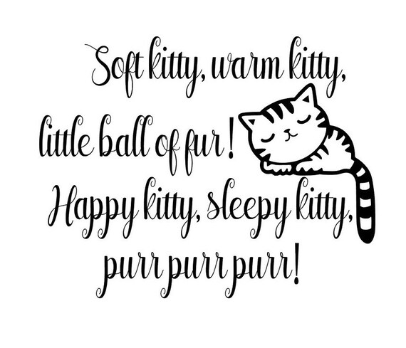 Soft kitty warm kitty little sale ball of fur t shirt