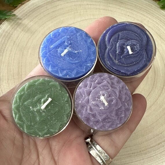 Chakra Lot De 7 Bougies Chauffe-plat | Chacune A Une Couleur