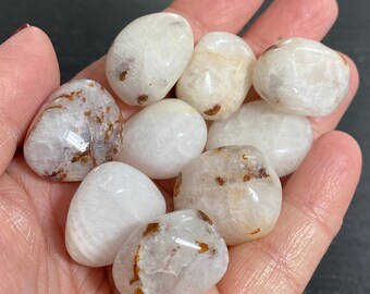 Rare Cryolite tumbled stones from Greenland
