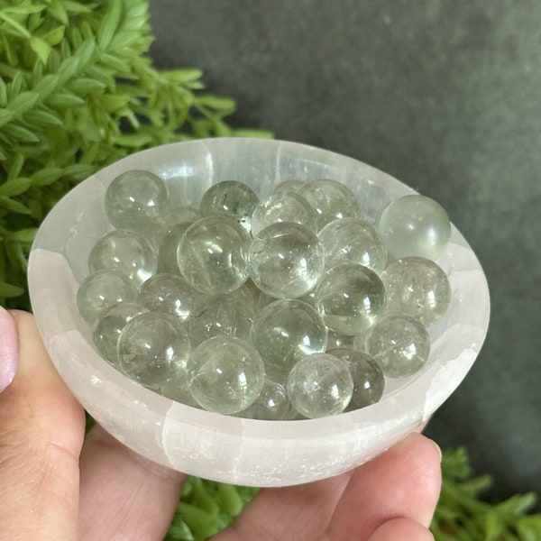 Prasiolite Balls, Green Amethyst