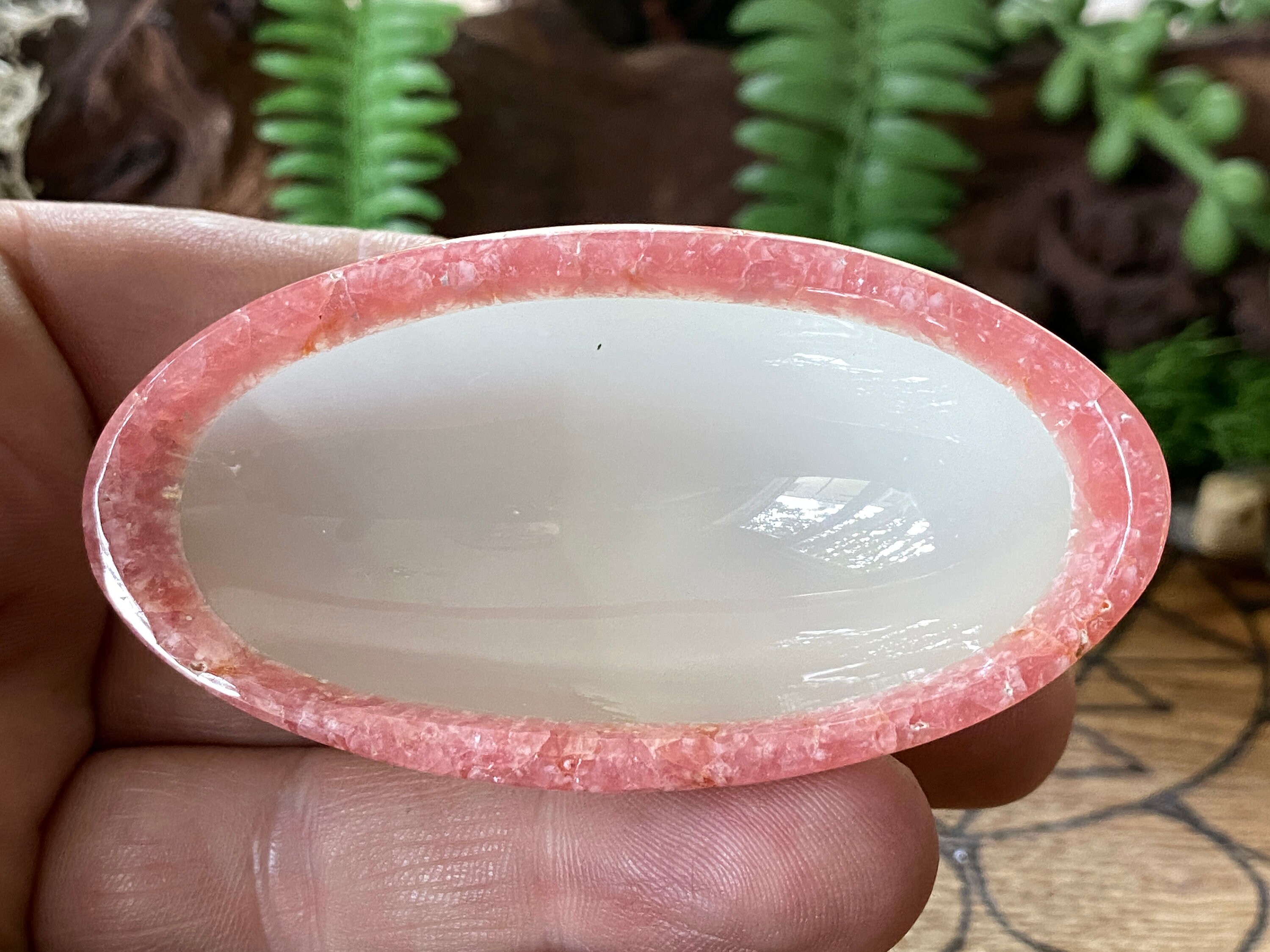 Rhodochrosite crystal bowl. Home Decor. Healing Crystals and Etsy
