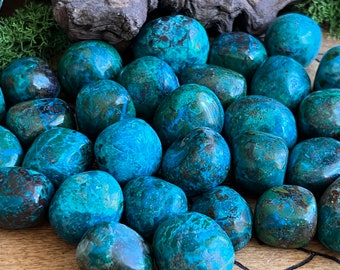 AAA Chrysocolla Tumbled Stones. Healing Crystals and Healing Stones.  Crystal Healing