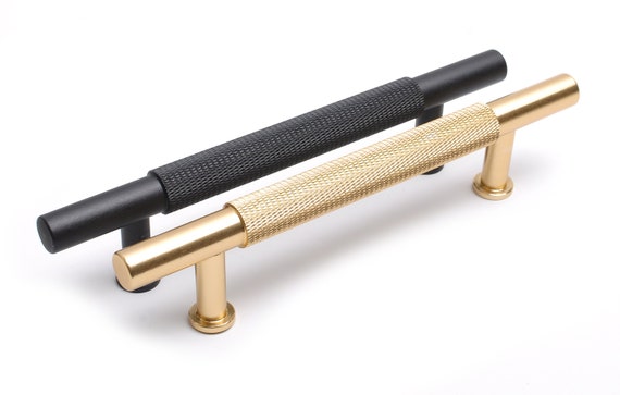 Kitchen Cabinet Door Drawer Cupboard Premium Knurled T Bar Handle Various Sizes and Colours