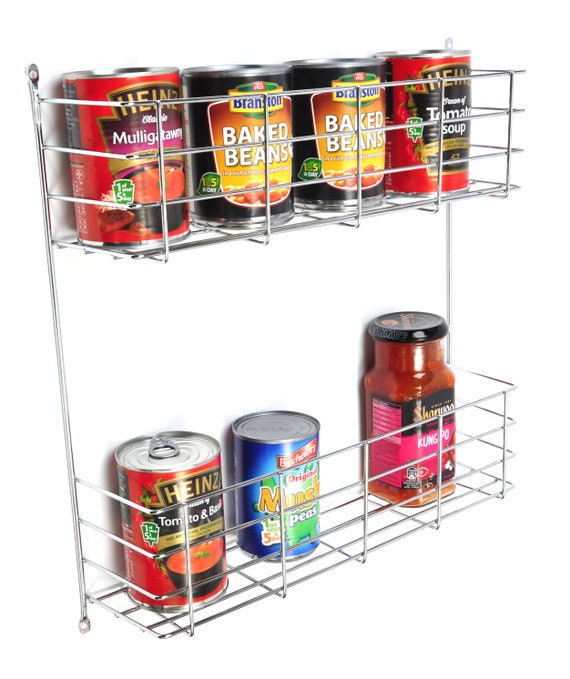 BSM Door Mounted JAR TIN Spice Storage Rack Cupboard Kitchen 1 Tier and 2 Tier Etsy UK