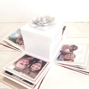 Personalised Exploding Photo Box Card, Mothers Day Photo gift for Mum