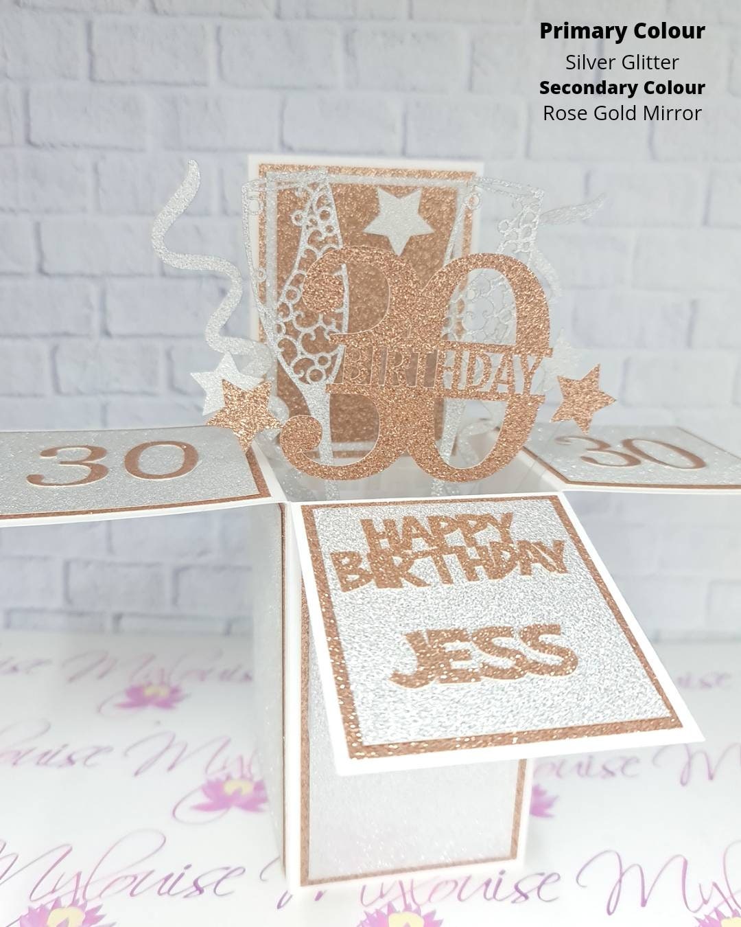 Personalised Pop up Happy 40th Birthday Card in a Box, Unique Greeting ...