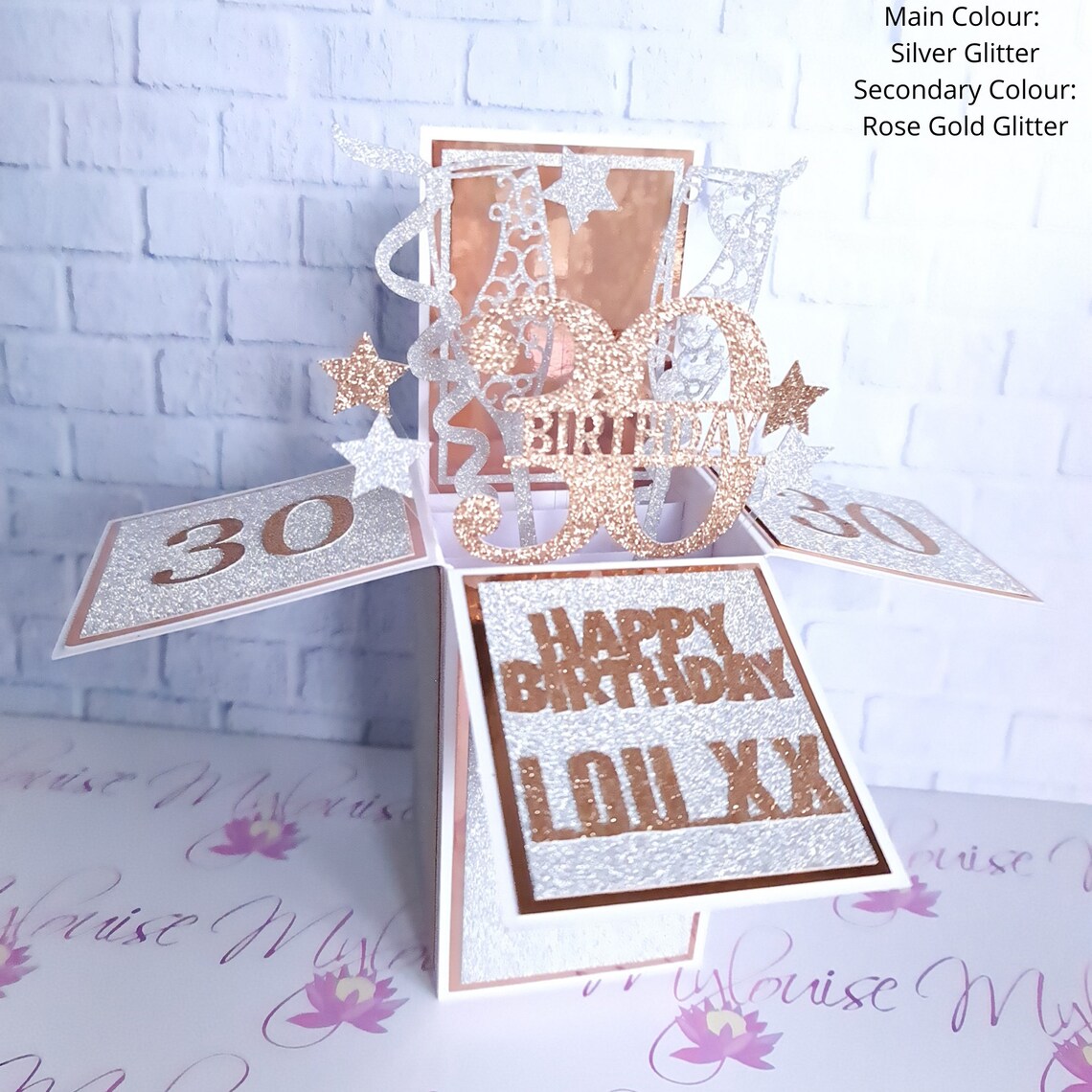 Personalised 30th Birthday Card Pop up in a Box Unique Greeting Card ...