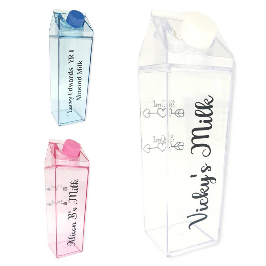 Bouteille d'eau en carton de lait transparent 500ml à personnaliser